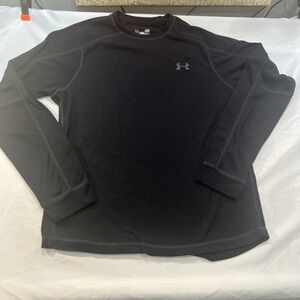 Under Armour ColdGear Active Baselayer Crew Thermal Warm Lg Black 494